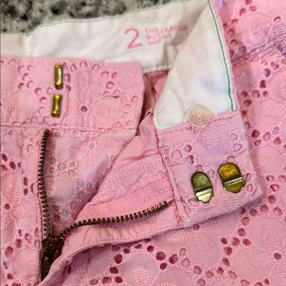 Lilly Pulitzer Pink Eyelet Lace Buttercup Shorts - Picture 5 of 5